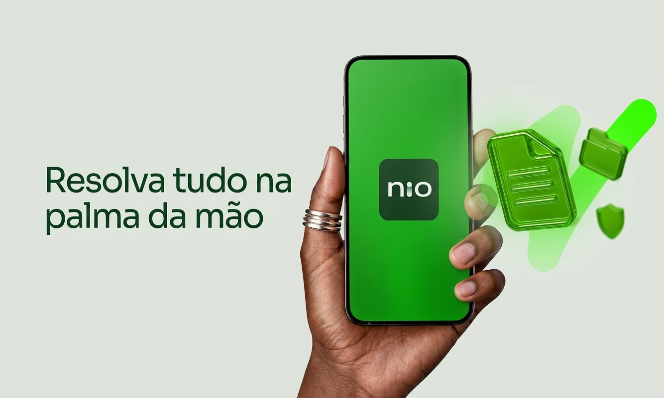 Resolva tudo na palma da mão - Nio Fibra